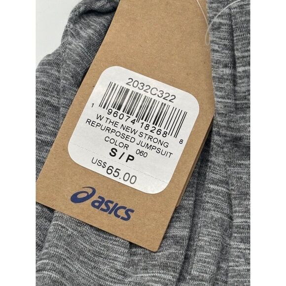 ASICS WOMEN'S THE NEW STRONG rePURPOSED JUMPSUIT, Dark Heather Gray, Sz. S - Picture 7 of 13